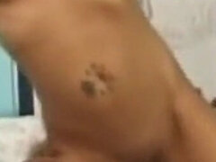 Brunette slut loves to masturbate while her man fucks her ass and wet pussy