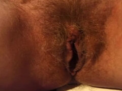 Maggie uses a ribbed dildo at the office