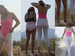 Wetting Jeans Together on a Barefoot Hike