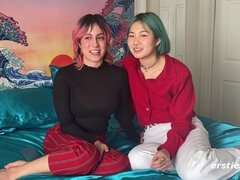 Busty Lesbian Couple Film Their First Amateur Sex Scene - Dildos/toys