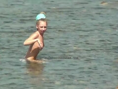 Chica, Playa, Estilo perrito, Lamidas, Desnudo, Orgía, Público, Voyeur