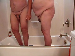Amateur, Belle grosse femme bgf, Couple, Homosexuelle, Douche