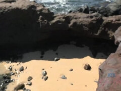 お尻, ビーチ, ビキニ, ブロンド, 彼女, オナニー, ハメ撮り, 剃毛