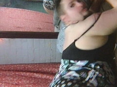 아메리카인, 큰 엉덩이, 크로스드레스, 집에서 만든, 랑제리, 혼자