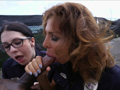 Car hood sex with hot Lyla Lali and Norah Gold