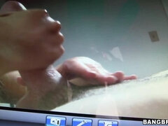 Enthousiasteling, Blond, Pijpbeurt, Sperma shot, Handbeurt, Natuurlijke tieten