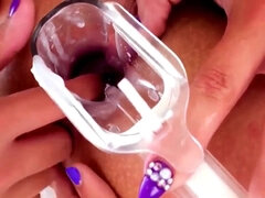 Anal, Blonde, Brunette brune, Gode, Petite femme, Rugueux, Plan cul à trois, Jouets