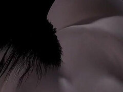 Tridimensionnel, Cul, Mignonne, Petite femme, Chatte, Chevaucher, Maigrichonne, Serré