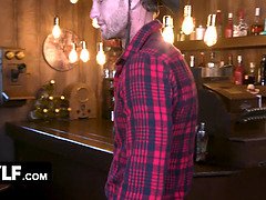 Christie Stevens gets down and dirty in a wild saloon ride with her hung hunk