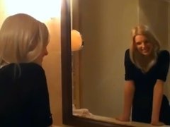 Anál, Blondýna, Brunetka, Creampie, Punčochy, Těsné, Záchod