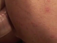 Beatrice X stunning shemale with big breasts enjoying slave guy