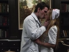 A big ass bimbo with hard nipples is fucked in the hospital bed