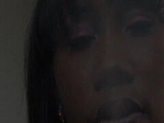 Ebony beauty captivates with sultry charm in a wild passionate lingerie perspective