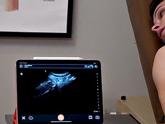 Doctor watching cock impale assholes on ultra sound
