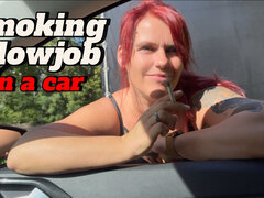 Amatéři, Kuřba, Auto, Pár, Německé, Dospělé, Zrzavé, Kouření