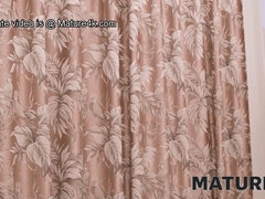 Watch this busty mature Czech babe seduce with her natural tits and sexy leather outfit