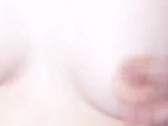 Student Plays with Nipples and Tits After College Until She Cums