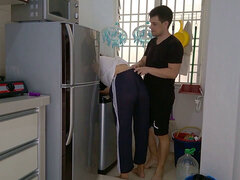 Naked, clean milf, pantsing