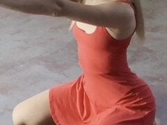 Stjärt mot mun, Klänning, Fötter, Naken