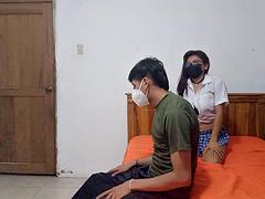 Mature student fantasizes about fucking her stepbrother and then masturbates with a dildo