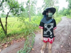 Amatør, Asiat, Røv, Komme på ansigtet, Naturlige bryster, Pov, Offentlig, Thai