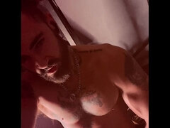 Amateur, Verga grande, Masturbación, Tatuaje