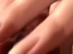 Ruri Kouda in cute black pantie fingering her pussy for the