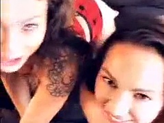 Sexy lesbians caught fucking by the neighbors