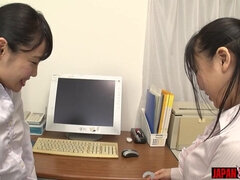 Fantasizing Over Her Female Boss's Mouth Scent and Saliva Drives This Kinky Ol Wild - Hikari Mitsuki & Ena Yuzuriha