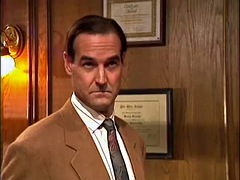 Stunning blonde with an amazing body is pulled down on the couch and fucked in the hotel