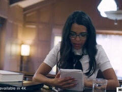 흑인, 흑갈색 머리, 음경, 에보니, 하드코어, 대단히, 보지, 거칠게