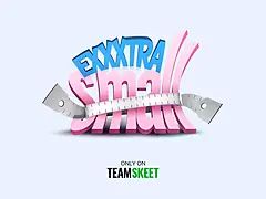 Danni Rivers and Kate Bloom play with their little twats before sharing massive dude meat - exxxtra petite