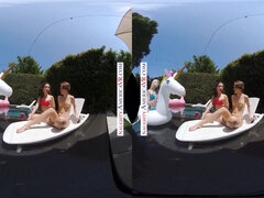 Naughty America Step Daughter and friend's have summer fun with Step Dad