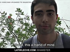 LatinLeche - Straight stud bangs cute latino boy for cash