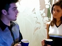 Brunett, Sperma shot, Handjobb, Onani, Utomhus, Rakad, Tonåring, Tuttar