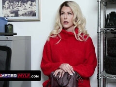 Mischievous Slut Kit Mercer Gets Her Huge Boobes Covered In Cum In The Backroom - Blonde