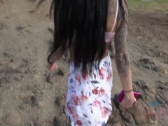 Strand, Nagylány, Maszti, Orgazmus, Nyilvános, Leborotvált, Begyek, Kukkoló