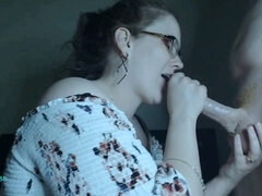 Американки, Толстушки, Минет, Семяизвержение, Сперма на лице, Очки, Милф, Мамочка