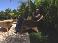 Mature hoe gets deepthroated by the pool and ass fucked indoors