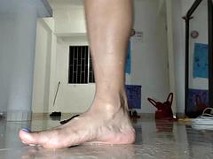 아시안, 발, 페티쉬, 라티나, 수음, 풀, 장난감들
