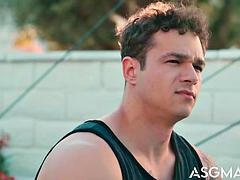 항문, 큰 음경, 오랄섹스, 게이, 핸드잡, 수음, 근육, 문신