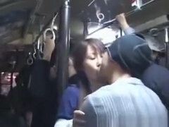 Shocked Shy Teen In Bus