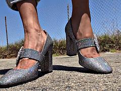 Arabe, Bambino, Schizzo di sborra, Piedi, Piede fetish, Hd, Tacchi, Scarpe