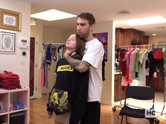 Velký zadek, Blondýna, Pár, Podpatky, Drobounká, Punčochy, Teenka, Kozičky