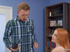 Kont, Grote mammen, Pijpbeurt, Naakt, Roodharige vrouw, Tiener