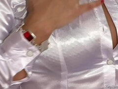 Brunetta, Vestite, Femmina, Hardcore, Masturbazione, Cavalcando, Doccia, Calze