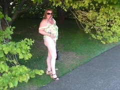 Trashy milf, cum inside, pissing slut