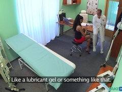 Leie, Arzt, Hundestellung, Krankenschwester, Büro, Muschi, Uniform, Spanner