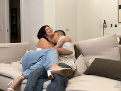 素人, フェラチオ, はじめて, キス, ラティーナ, オマンコ, 馬乗り