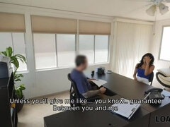 Συνεντευξη, Μελαχροινή, Ώριμη γυναίκα, Λεφτά, Γραφείο, Πρώτου προσώπου, Μουνί